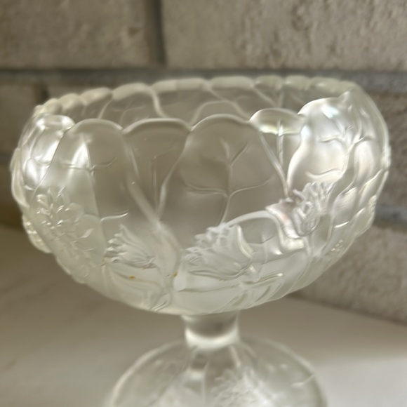 Fenton Satin Glass Compote - Picture 3 of 5